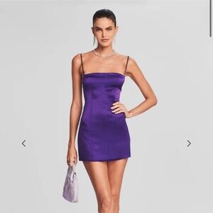 Purple Retrofete mini dress